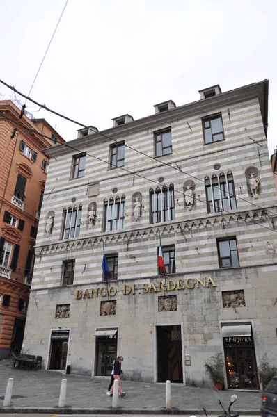 Italy Genoa February 2019 Bank Banco Sardegna — Stock Photo, Image