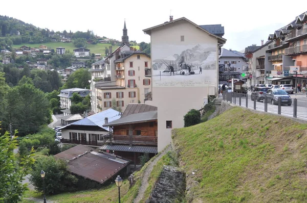 Fransa. Saint Gervais les bains .03 / 07 / 2020. Şehrin merkezi. .