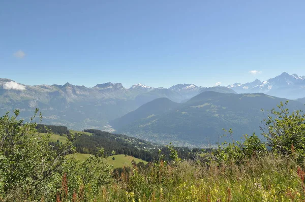 Vista Das Montanhas Alpes — Fotografia de Stock