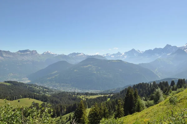 Vista Das Montanhas Alpes — Fotografia de Stock