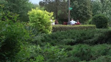 Kiev, Ukrayna 10 Mayıs 2018 insanların bahar City Park rekreasyon