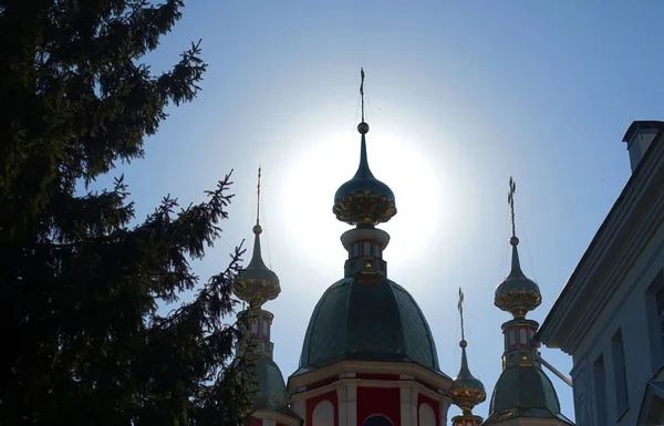 Silhouette della Chiesa di Giovanni Battista, Tambov, Russia — Foto Stock