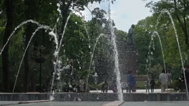 Fontaine à Kiev dans le parc Shevchenko — Video