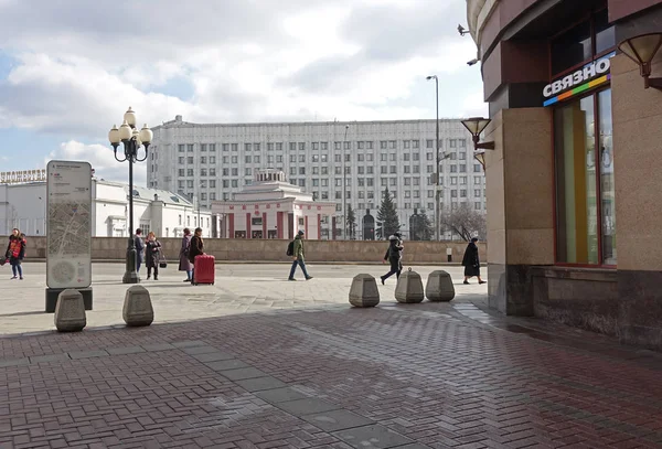 Widok z Arbat na plac Arbat w Moskwie — Zdjęcie stockowe