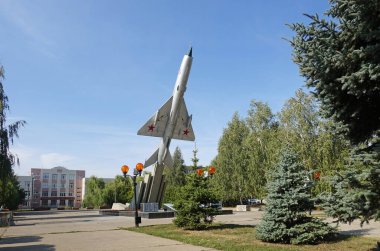 Tambov, Rusya. 5 Eylül 2020.Airplane Tambov 'daki Zafer Parkı' nda