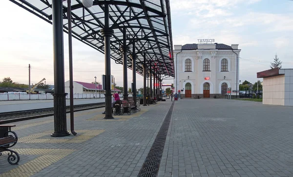 Tambov Rússia Setembro 2020 Tambov Cidade Estação Ferroviária — Fotografia de Stock