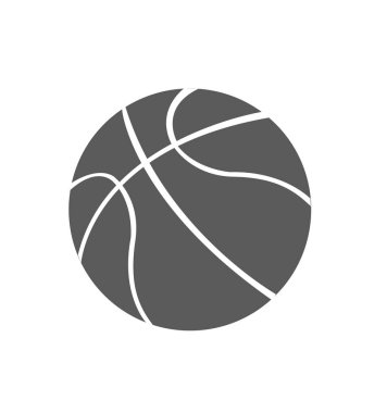 Basketbol, vektör çizim üzerinde beyaz