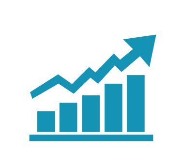 Vektör büyüyen grafik simgesi