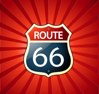 Rota 66 işareti vektör