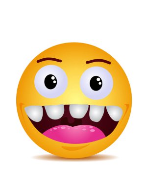 Modern sarı mutlu gülümseme gülüyor