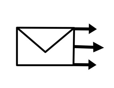 Zarf vektör çizim üzerinde beyaz