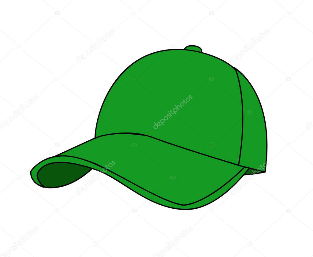 baseball cap vector illustration on white 