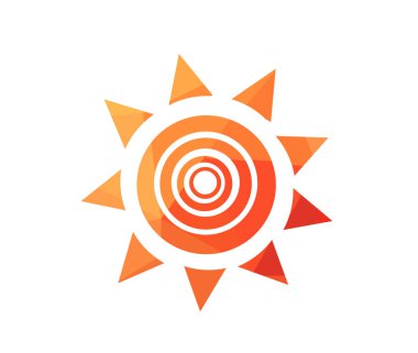 Güneşin doğuşunun vektör illüstrasyonu 