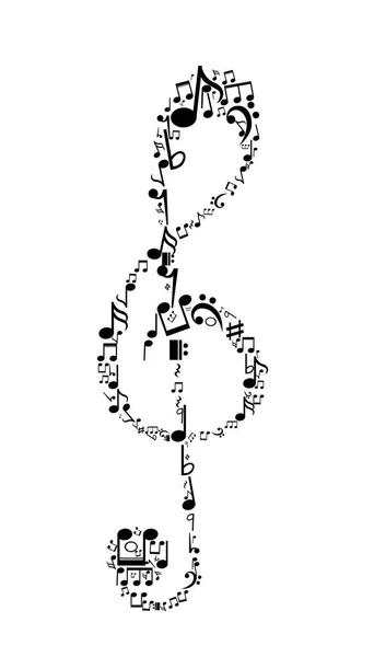 Musikalske Notater Vektorillustrasjon – stockvektor