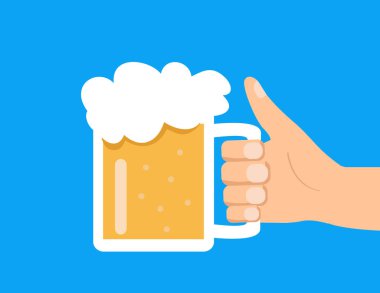 Erkek elini tut cam bira