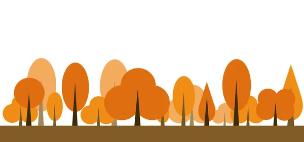 Sonbahar Ağaç Simge Vektör Çizim — Stok Vektör