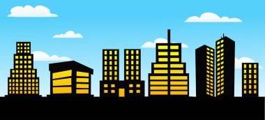 ticari bina illüstrasyon vektör