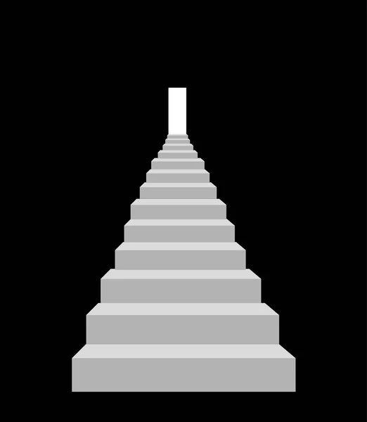 Illustration Détaillée Escalier Avec Porte Vecteur Illustration — Image vectorielle