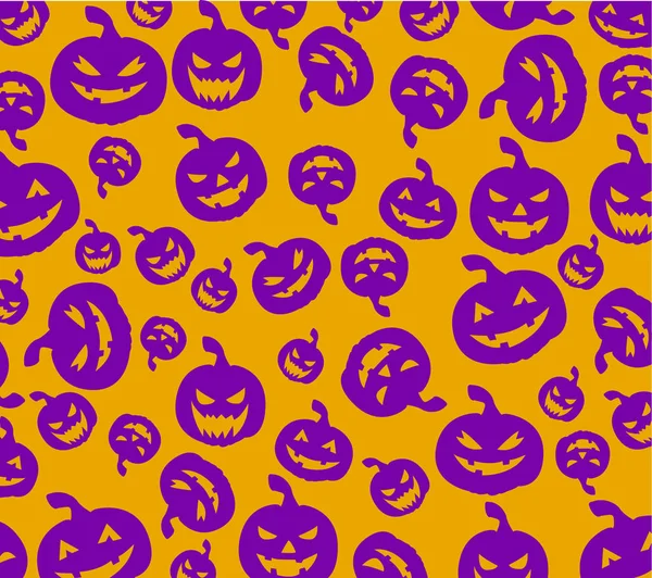 Fundo Abóboras Halloween Sem Costura — Vetor de Stock
