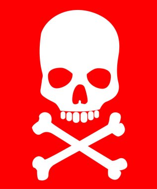 Kafatası ve kemikler vektör