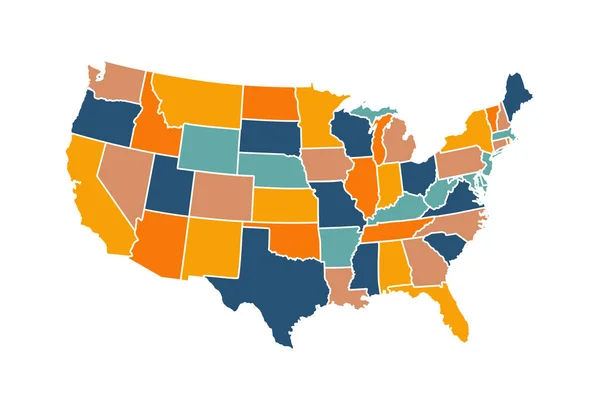 Usa Map Vector Illustration — Stock Vector