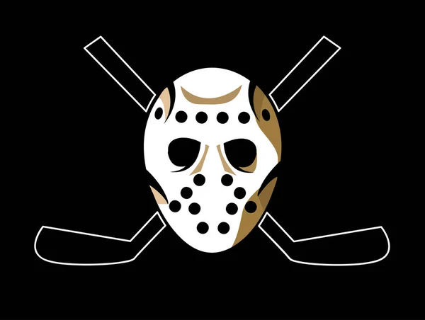 Horror Hockey Mask Halloween — Stock Vector