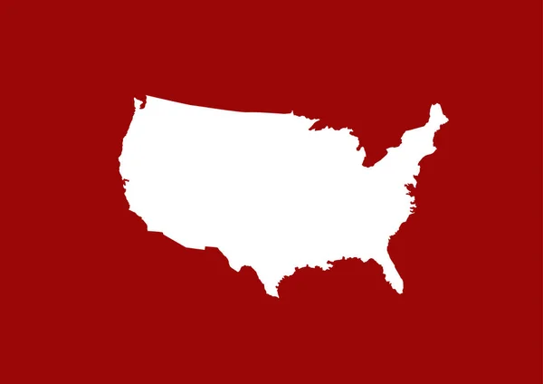 アメリカ地図ベクトル図 — ストックベクタ