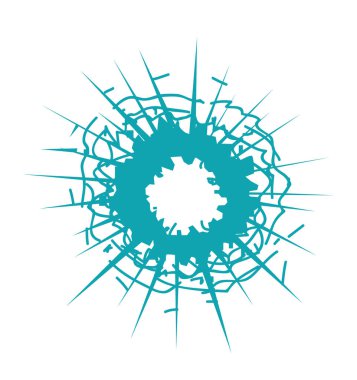 Ezilmiş cam el çizimi, vektör çizimi