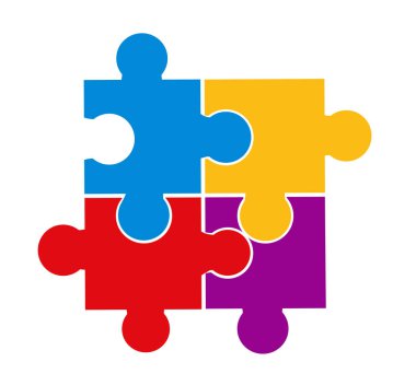 vektör çizim puzzle parçaları 