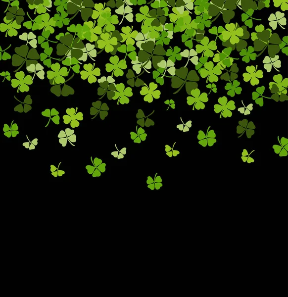 Fond Vectoriel Saint Patrick Avec Trèfle — Image vectorielle