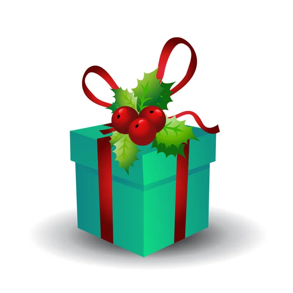 Christmas Present Box Vector — Stock Vector