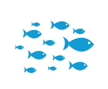 Mavi Balık Simgesi vektörü