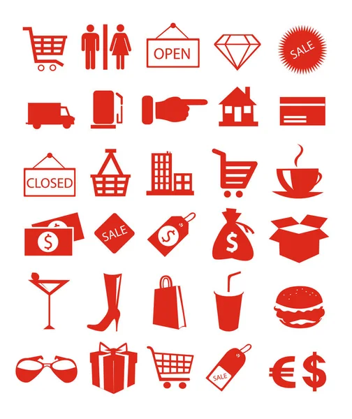 Shopping Icons Vector Illustration — Stock Vector