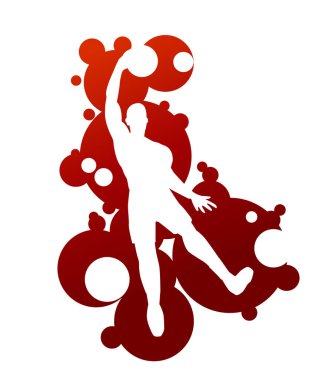 basketbol oyuncusu vektör çizim