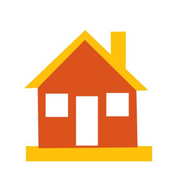 retro tarzı ev simgesini