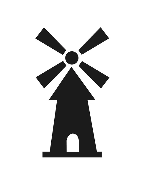 Ветряная Мельница Векторная Иллюстрация Ветра — стоковый вектор