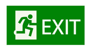 çıkış acil durum işareti vektörü