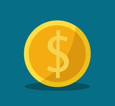 Dolar simgesi olan bozuk para