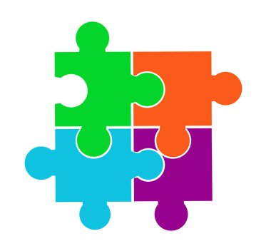 vektör çizim puzzle parçaları 