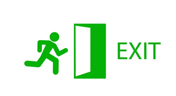 Екстрений знак "Зелений вихід" — стоковий вектор