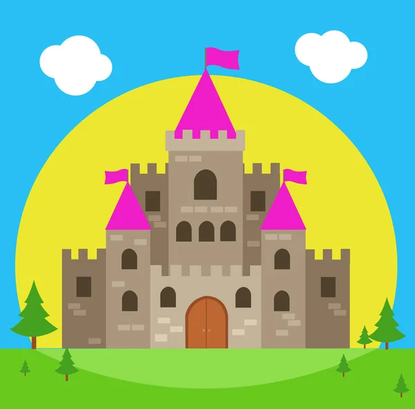 Castle Vector Ilustração — Vetor de Stock
