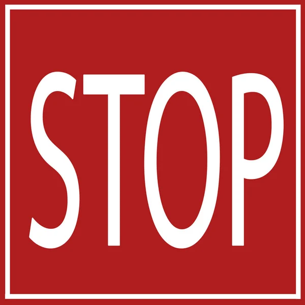 Illustrazione vettoriale del segnale di stop — Vettoriale Stock