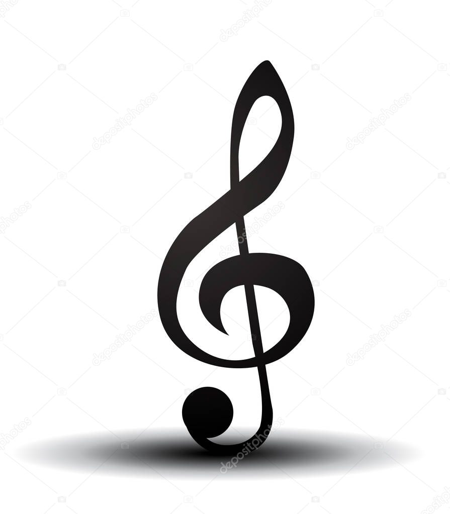 Musical note. Vector illustration.