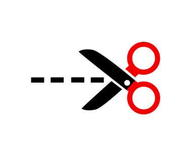 makas simgesi vektör illüstrasyonu