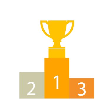 vektör şampiyonları kupa simgesi