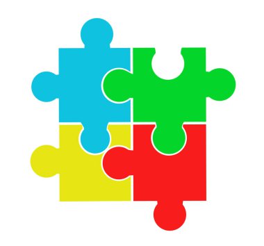 vektör çizim puzzle parçaları 