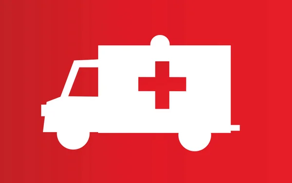 Ambulancia icono vector ilustración — Archivo Imágenes Vectoriales