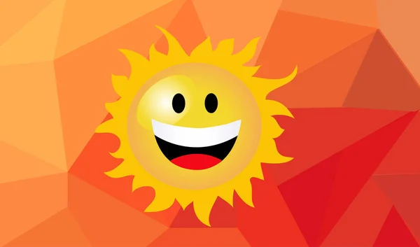 Vector illustration of cartoon sun — Stock Vector