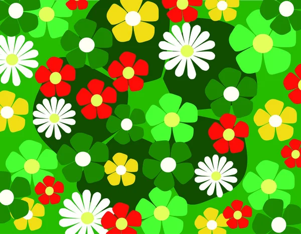 Красочная векторная иллюстрация весенних цветов — стоковый вектор