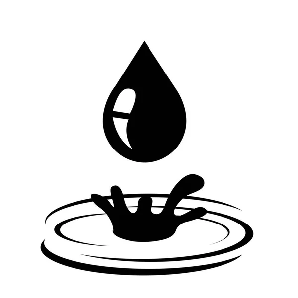 Illustration vectorielle icône huile sur fond blanc — Image vectorielle